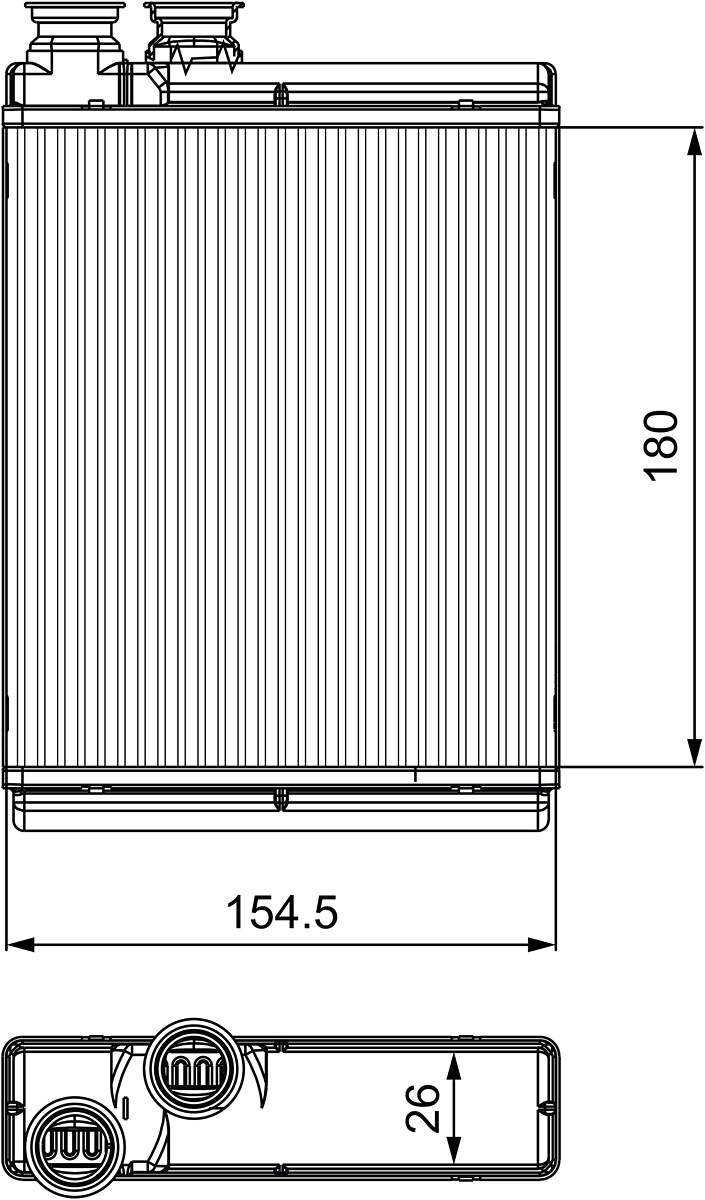 Schimbator caldura, incalzire habitaclu 811517 VALEO